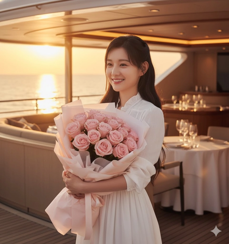 Dùng Gemini tạo ảnh ôm bó hoa chỉ 1 câu lệnh 