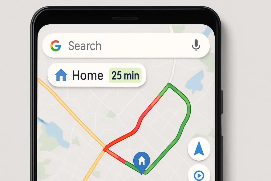 Google Maps sắp hiển thị thời gian về nhà ngay trên màn hình