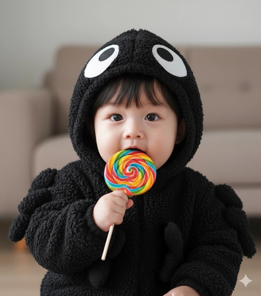 Câu lệnh AI tạo ảnh hóa trang Halloween cho bé siêu cute