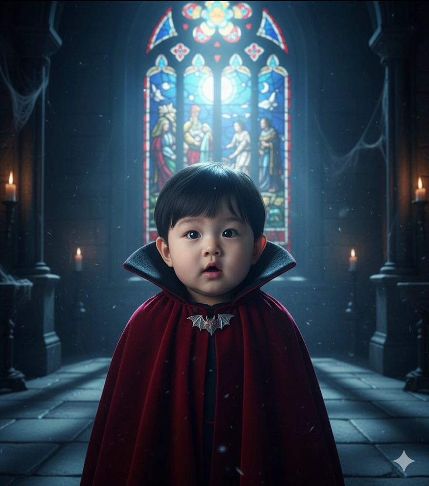 Câu lệnh AI tạo ảnh hóa trang Halloween cho bé siêu cute