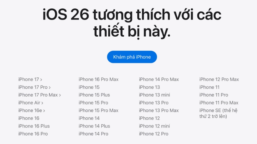 iPhone nào nên cập nhật iOS 26.1 Beta 4?