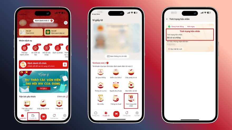 Cách kiểm tra tình trạng hôn nhân qua VNeID trên iPhone