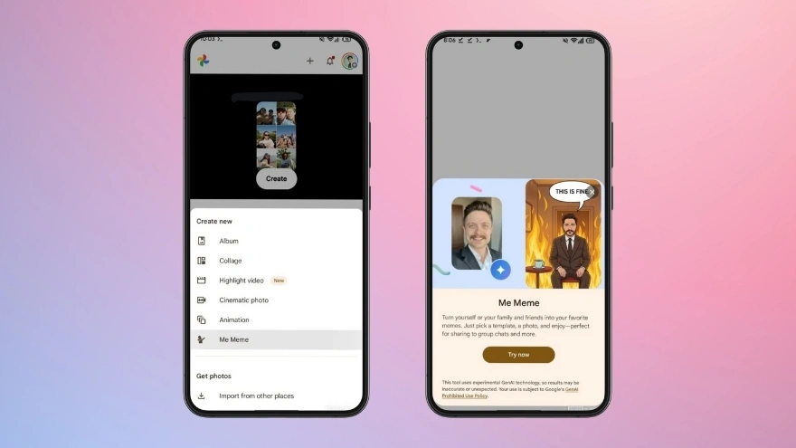 Google Photos sắp biến ảnh của bạn thành meme AI cá nhân