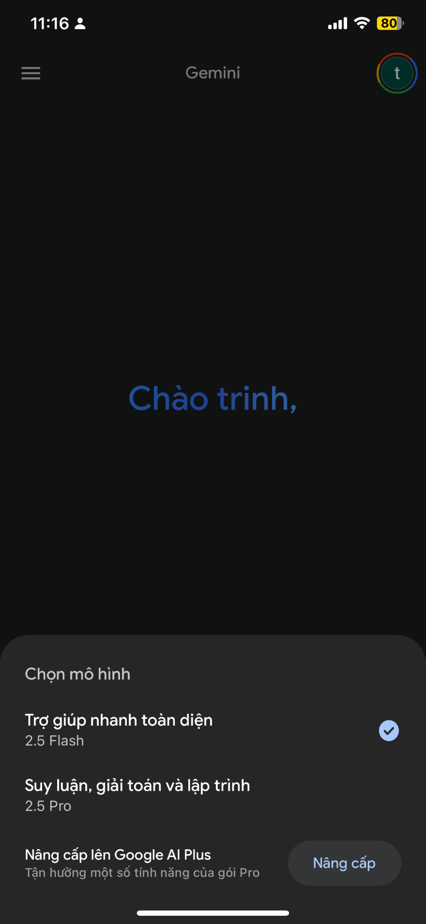 Google cập nhật Gemini: Trình chuyển đổi mô hình nay dễ dùng hơn