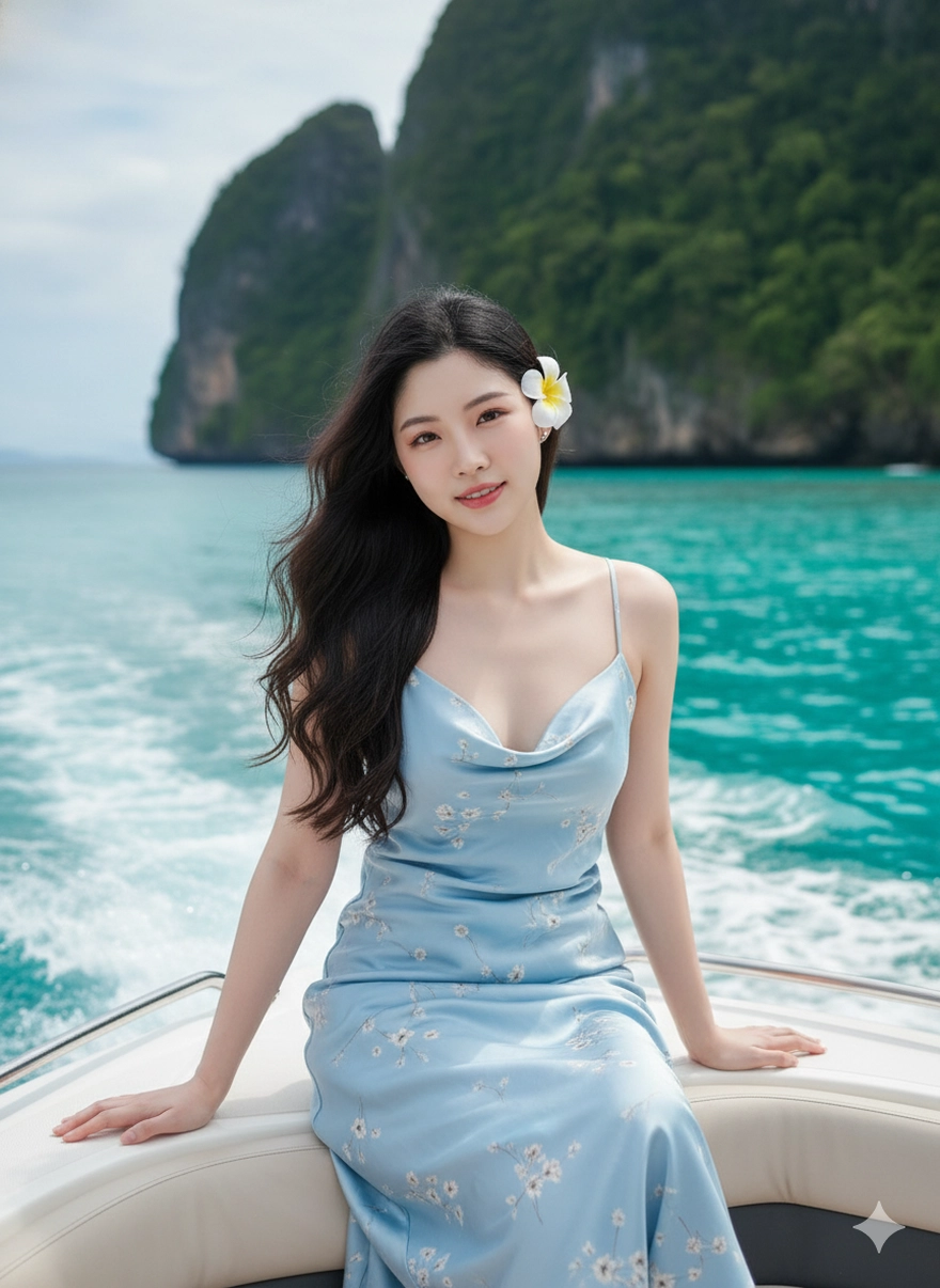 Câu lệnh AI tạo ảnh đi biển nghỉ mát cuối năm