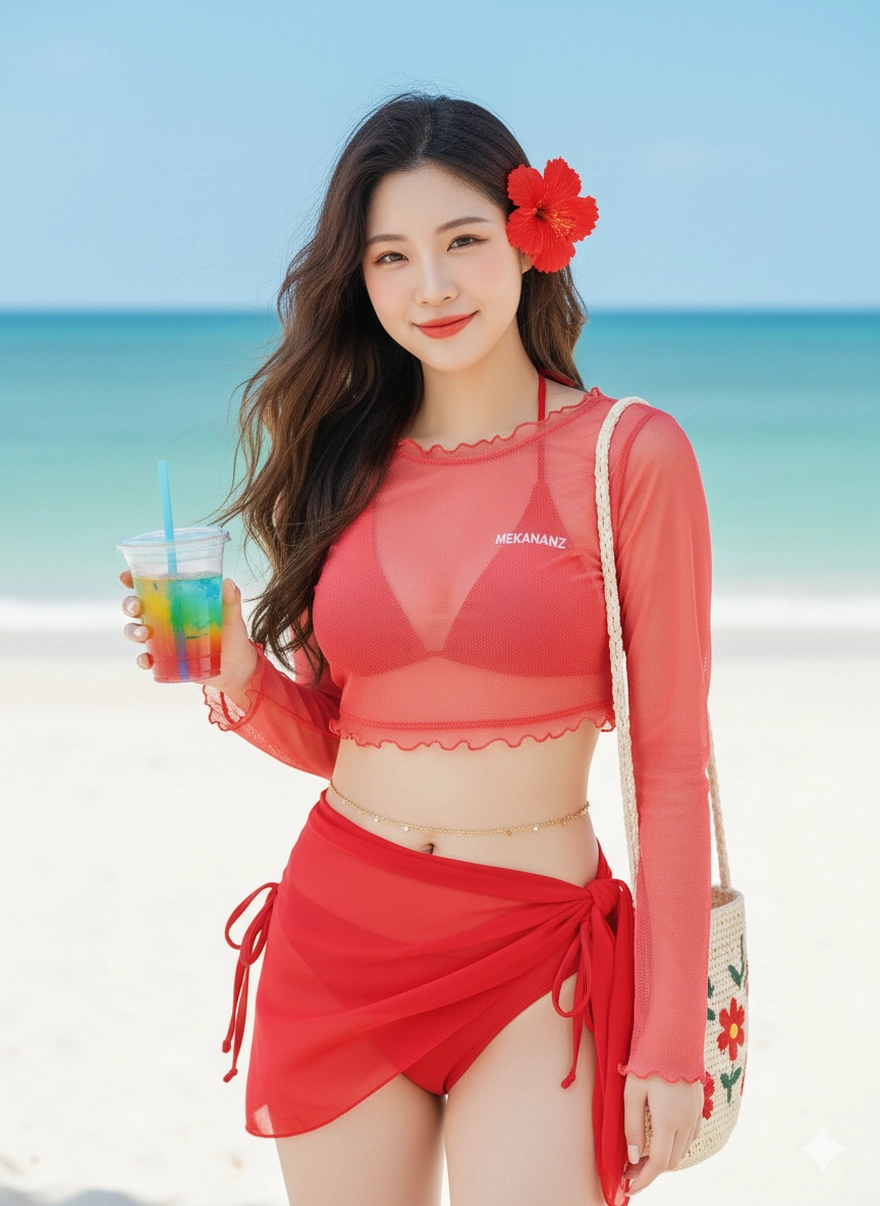 Câu lệnh AI tạo ảnh đi biển nghỉ mát cuối năm