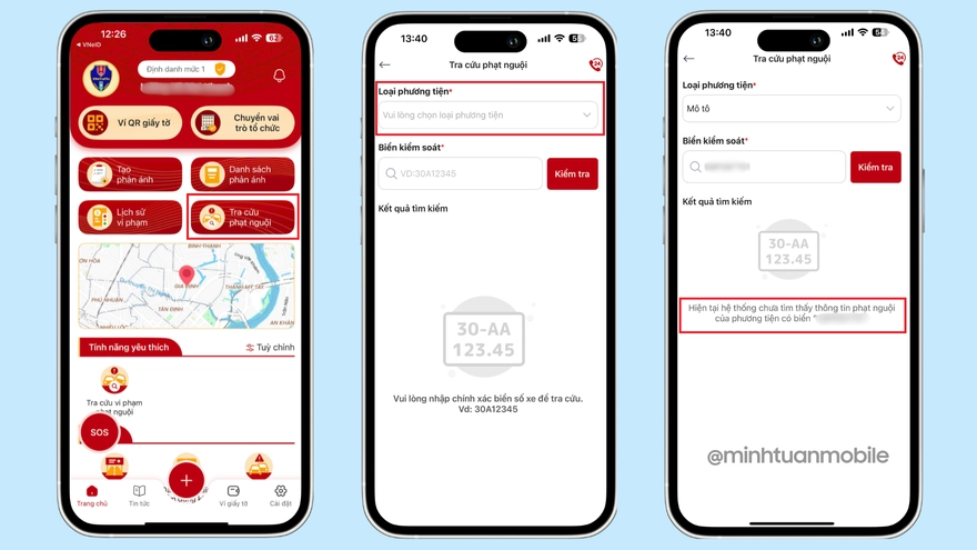 Cách tra cứu phạt nguội xe máy, ô tô trên iPhone