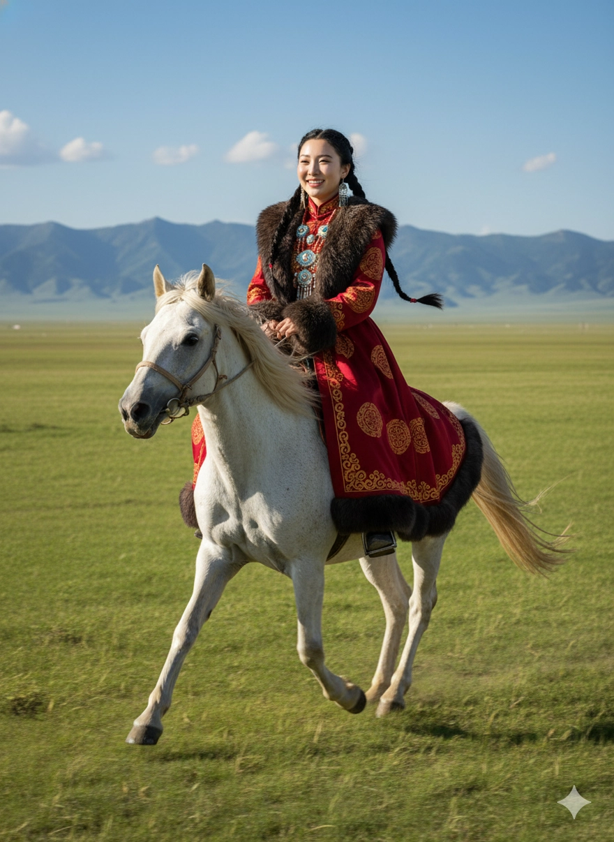 Hóa thân thành cô gái Mông Cổ xinh đẹp với Gemini