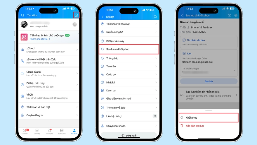 Cách khôi phục ảnh Zalo bị 