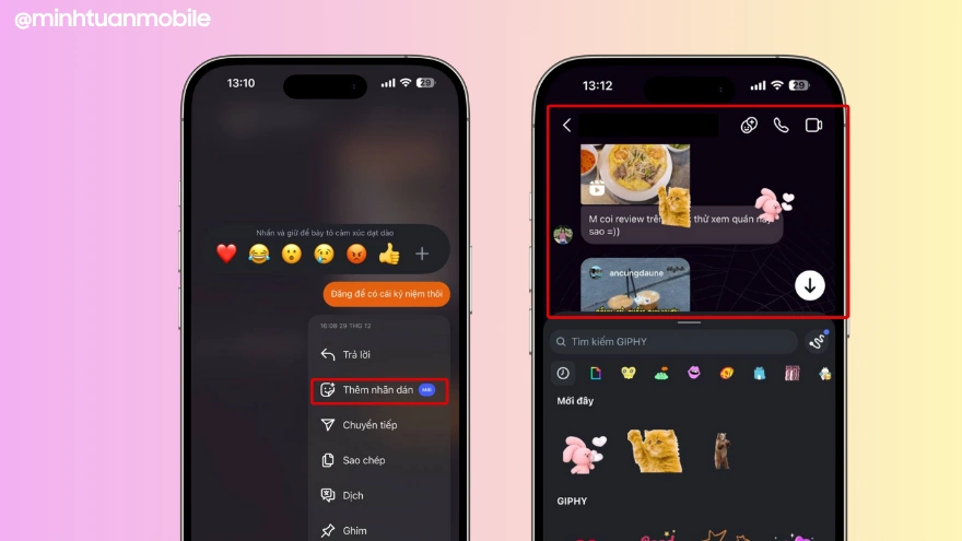 Cách vẽ và thêm sticker trên khung chat Instagram