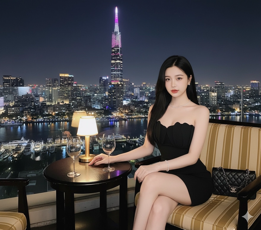 Tạo ảnh checkin sang chảnh trước view Landmark 81 triệu đô