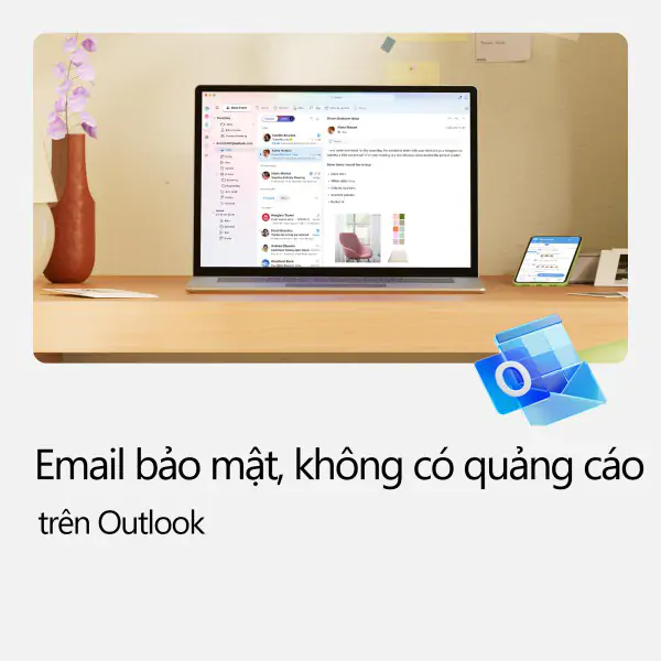 Outlook quản lý email hiệu quả, không quảng cáo