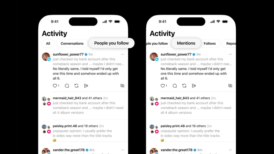 Threads cho phép lọc bình luận spam trước khi hiển thị