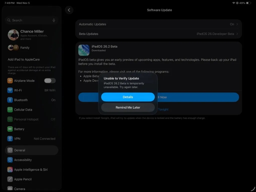 Apple âm thầm gỡ bỏ iOS 26.2 Beta