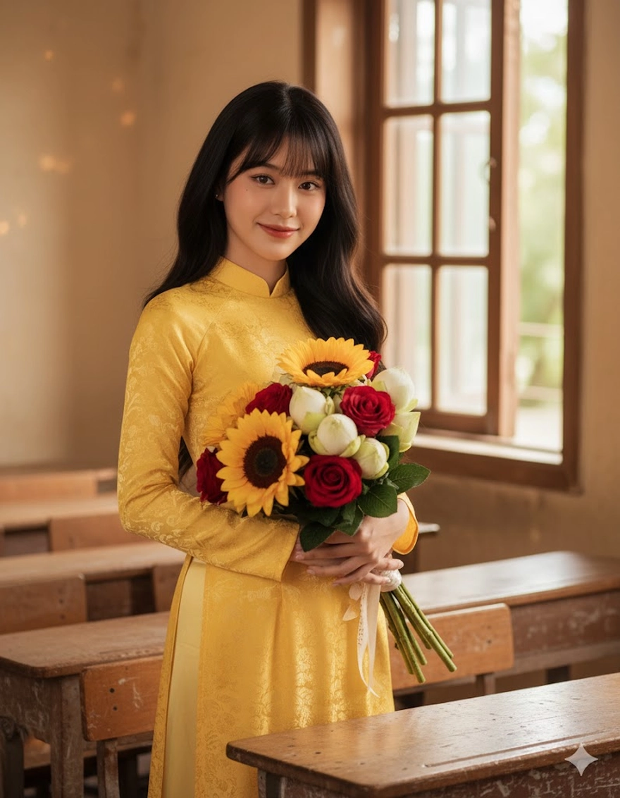 Câu lệnh AI tạo ảnh giáo viên mừng 20/11