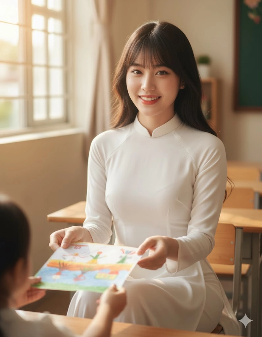 Câu lệnh AI tạo ảnh giáo viên mừng 20/11