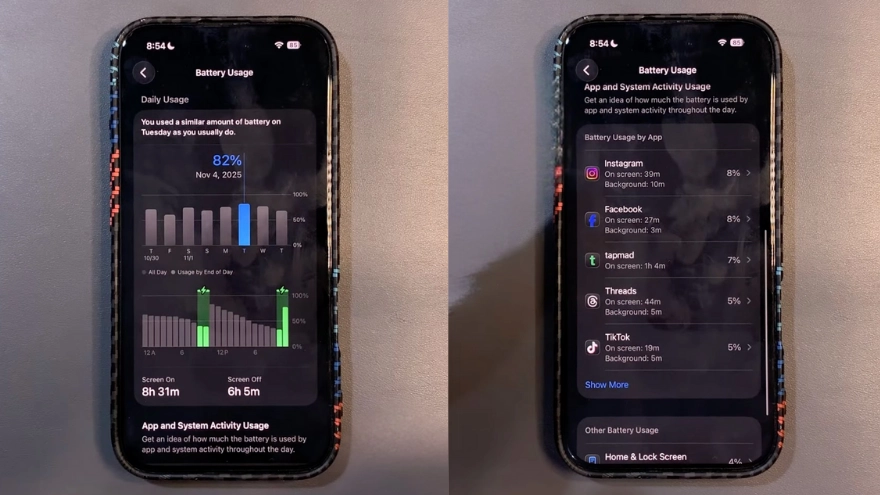 Đánh giá thời lượng pin của iOS 26.1 sau 3 ngày
