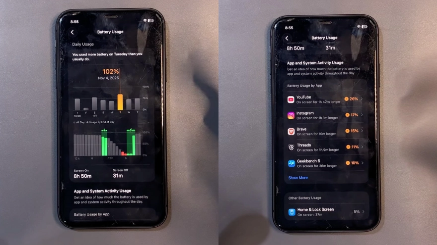Đánh giá thời lượng pin của iOS 26.1 sau 3 ngày