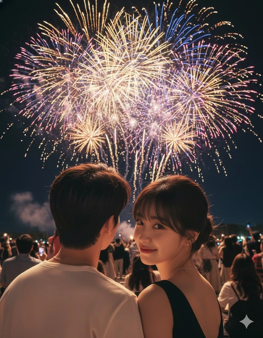 Câu lệnh chụp ảnh pháo hoa cùng người yêu 