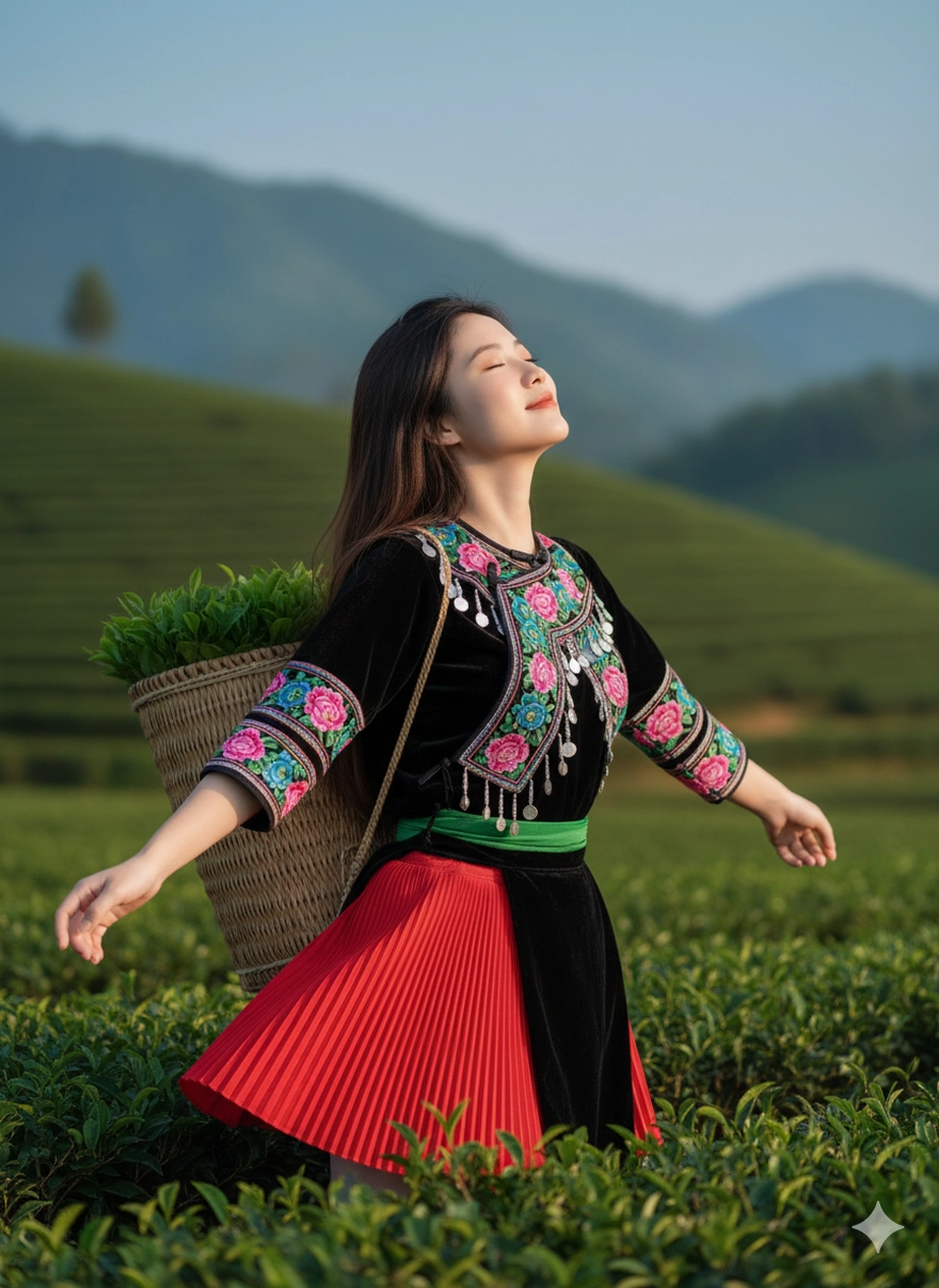 Câu lệnh tạo ảnh cô gái Bản Liền xinh đẹp, mộc mạc