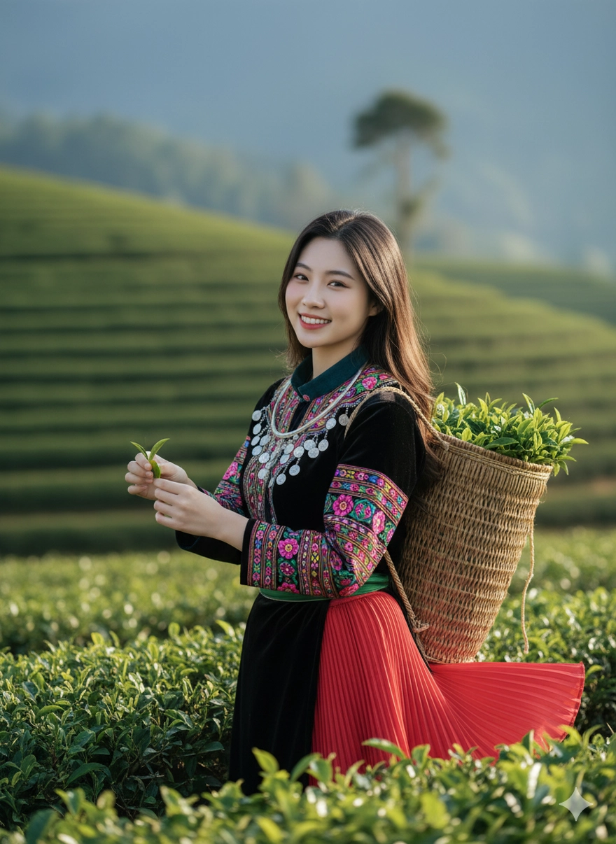 Câu lệnh tạo ảnh cô gái Bản Liền xinh đẹp, mộc mạc