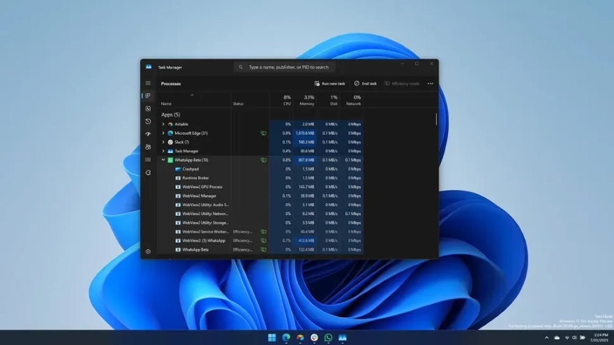 Bản WhatsApp mới cho Windows 11 ngốn RAM hơn