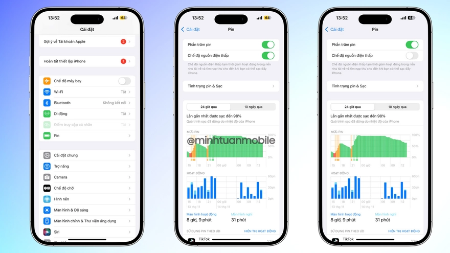 Cách khắc phục biểu tượng pin trên iPhone chuyển màu vàng