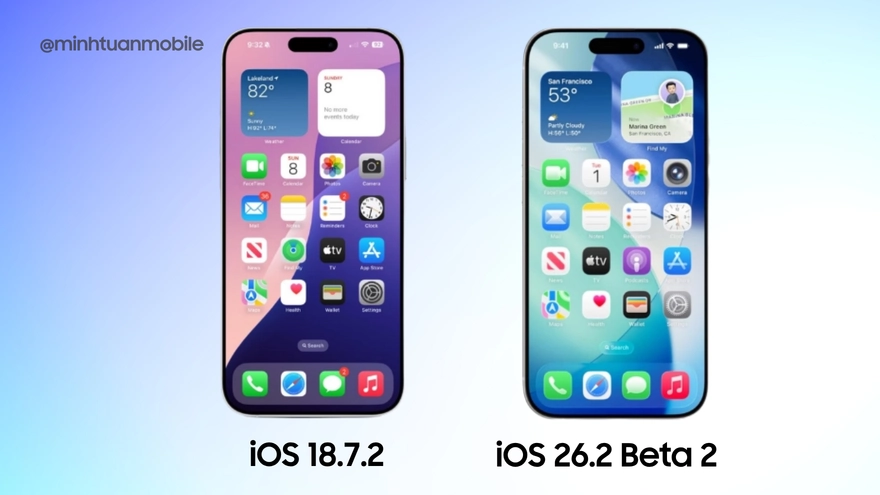 Đánh giá iOS 18.7.2 và iOS 26.2 Developer Beta 2 vừa ra mắt