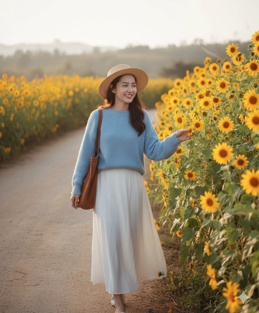 Câu lệnh tạo ảnh check-in hoa dã quỳ Đà Lạt đẹp lung linh