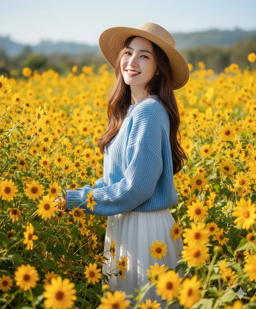 Câu lệnh tạo ảnh check-in hoa dã quỳ Đà Lạt đẹp lung linh