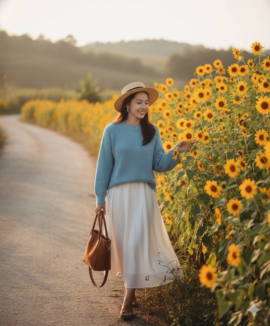 Câu lệnh tạo ảnh check-in hoa dã quỳ Đà Lạt đẹp lung linh