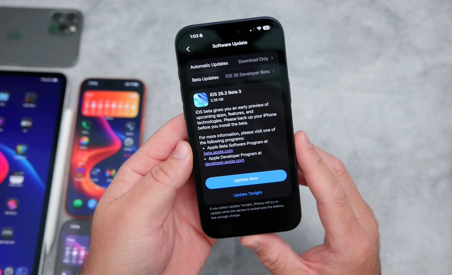 Đánh giá pin và hiệu năng iOS 26.2 Beta 3