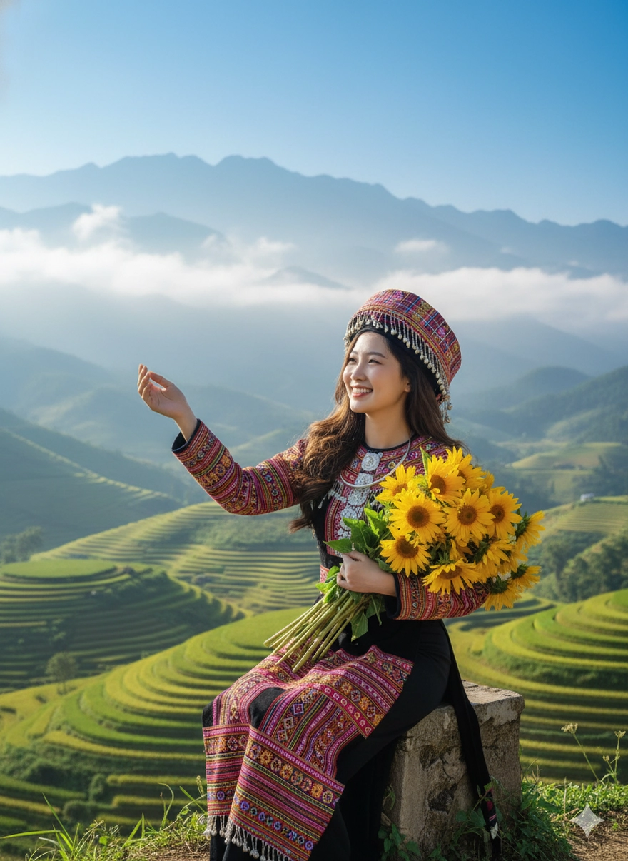 Mặc áo dài đi khắp các tỉnh thành Việt Nam với 1 câu lệnh