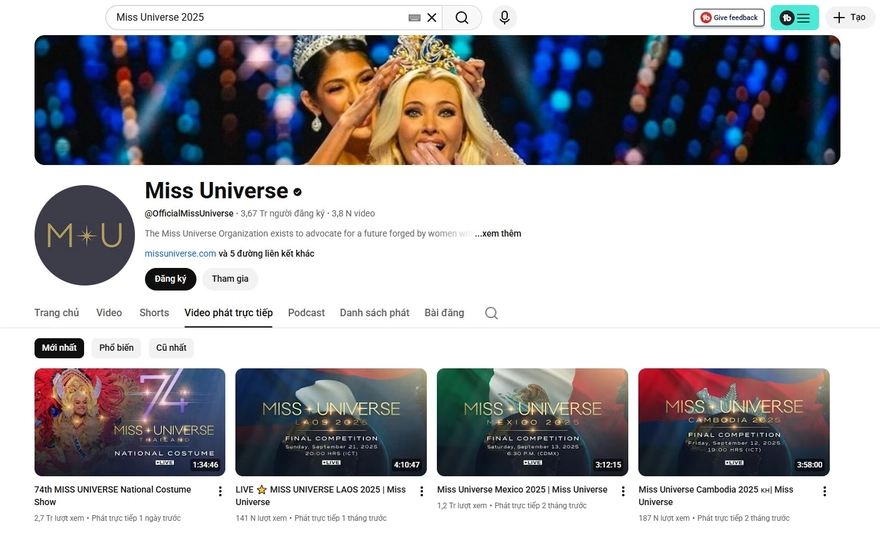 Cách xem trực tiếp Chung kết Miss Universe 2025