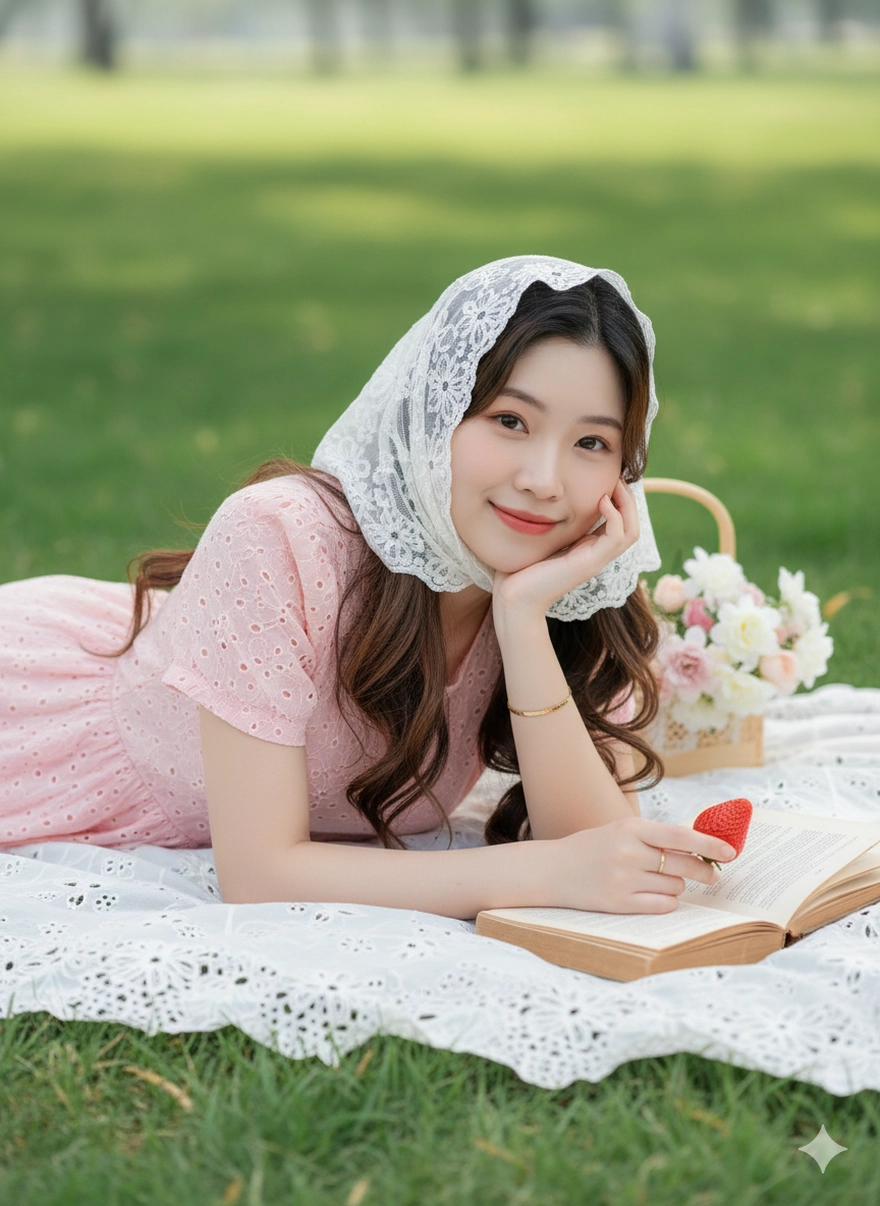 Câu lệnh Gemini tạo ảnh đi picnic kiểu Hàn siêu lung linh