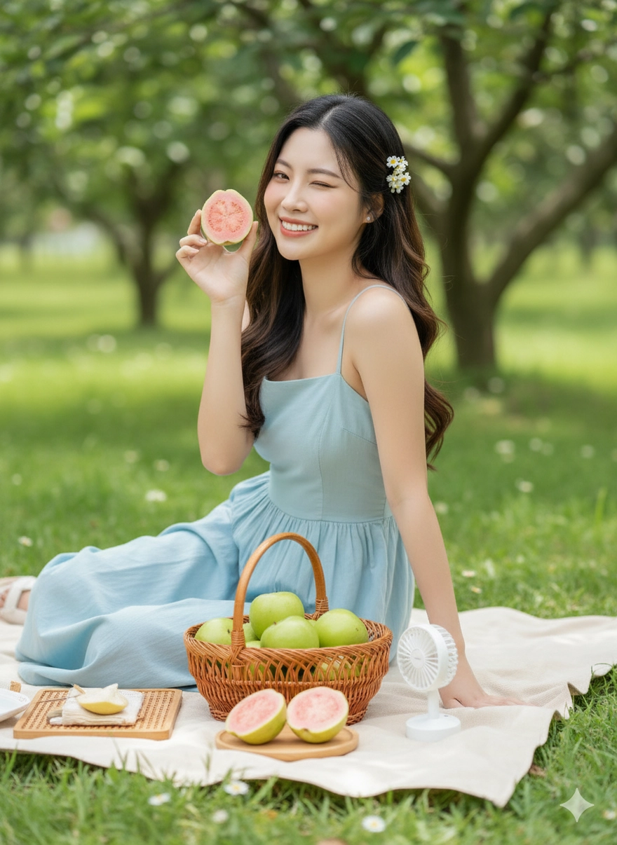 Câu lệnh Gemini tạo ảnh đi picnic kiểu Hàn siêu lung linh