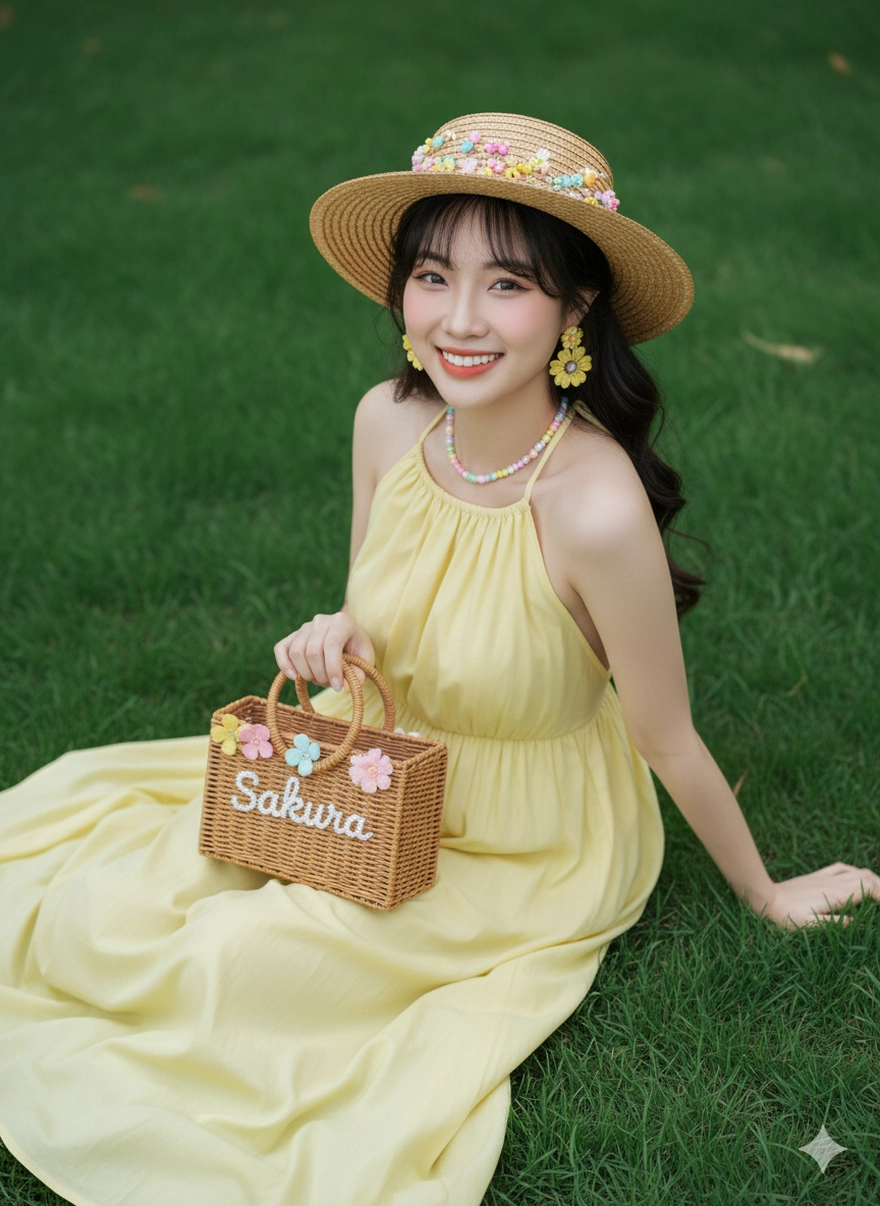 Câu lệnh Gemini tạo ảnh đi picnic kiểu Hàn siêu lung linh