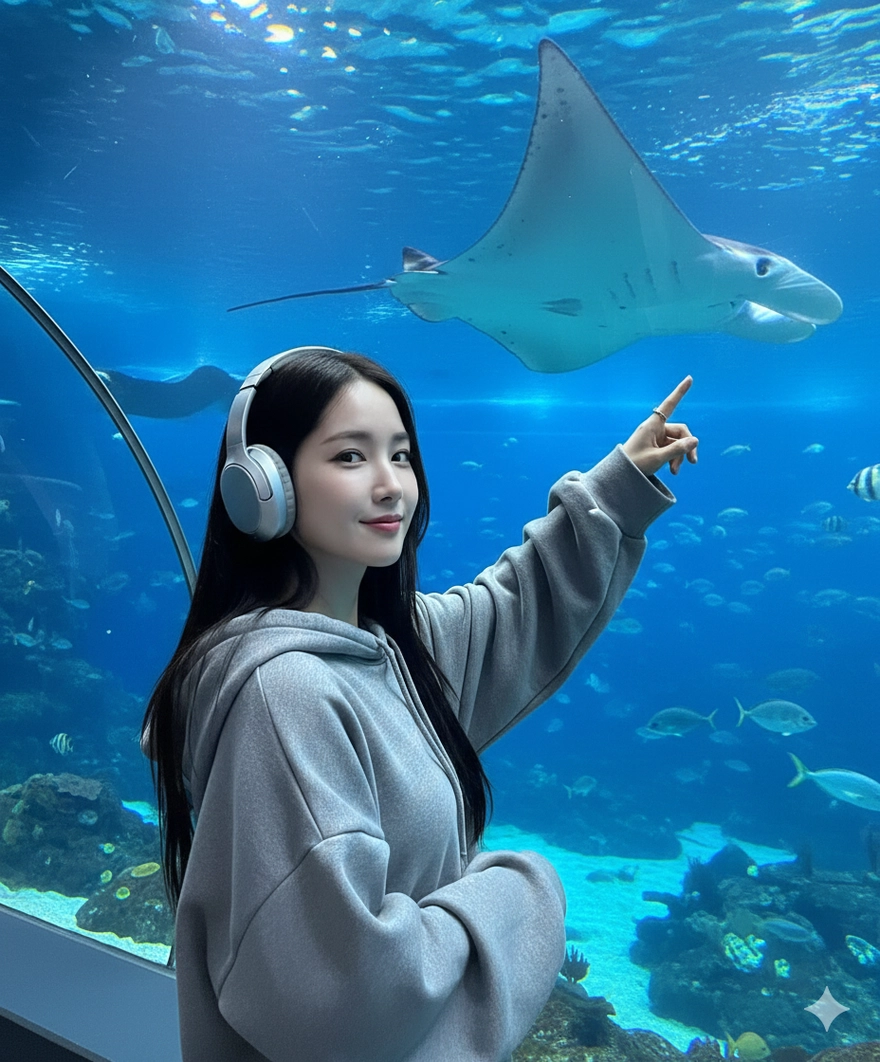 Câu lệnh tạo ảnh tham quan thủy cung bằng Gemini AI