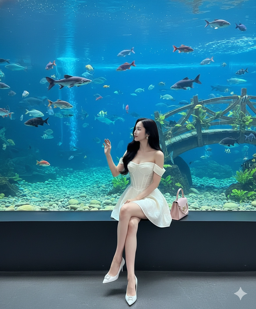 Câu lệnh tạo ảnh tham quan thủy cung bằng Gemini AI