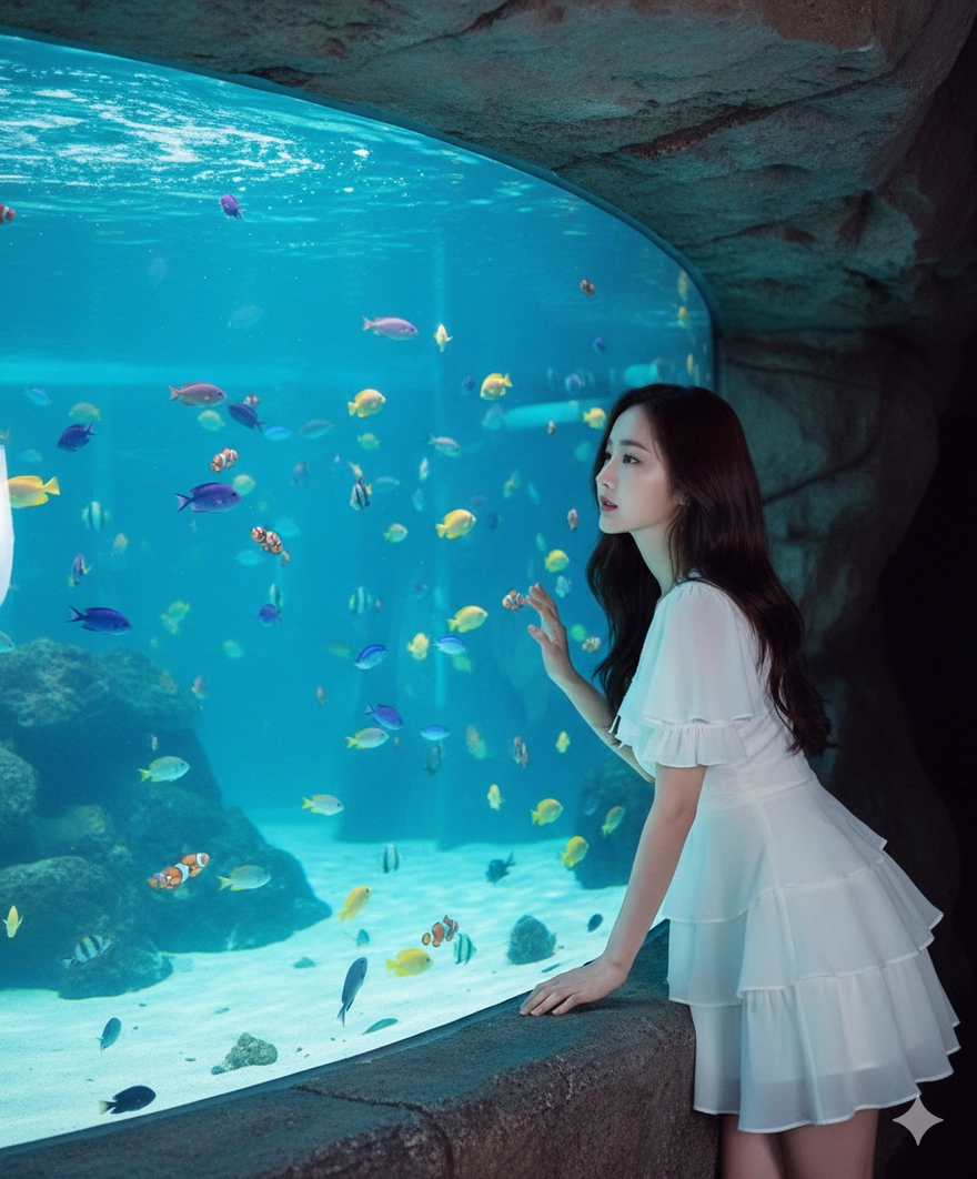 Câu lệnh tạo ảnh tham quan thủy cung bằng Gemini AI