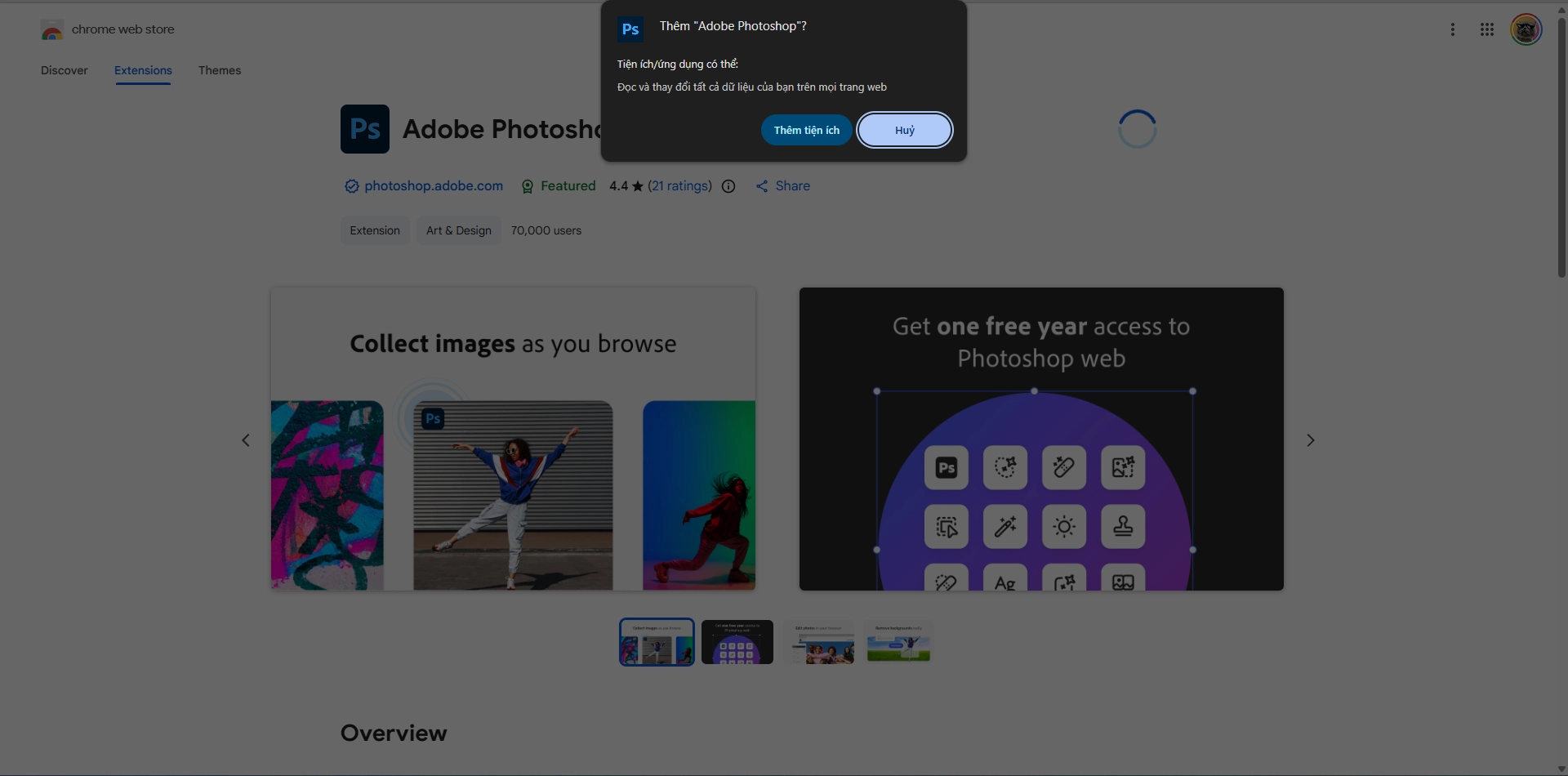 cách nhận miễn phí 1 năm Photoshop Web