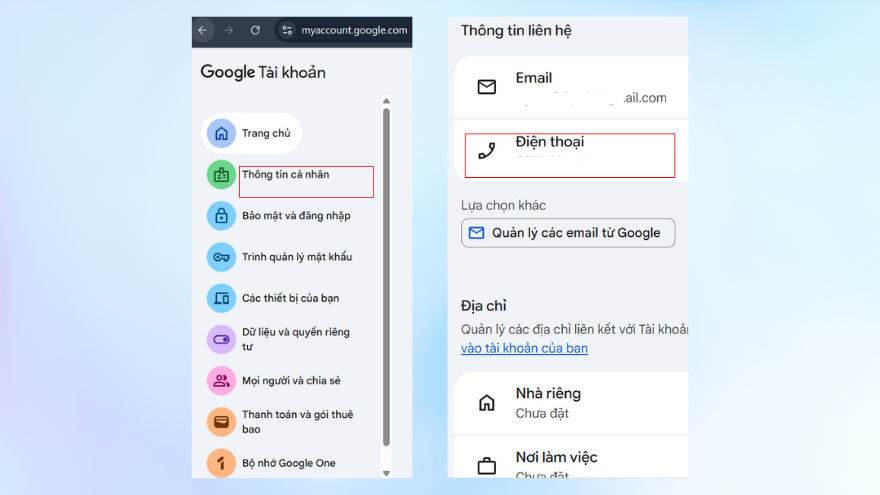 Cập nhật số điện thoại tài khoản Google trong một phút