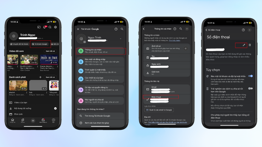 Cập nhật số điện thoại tài khoản Google trong một phút