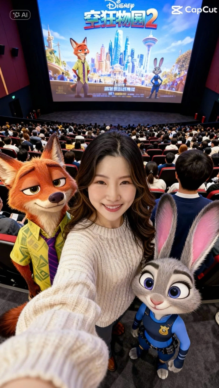 Cách tạo ảnh chụp cùng Zootopia bằng Capcut
