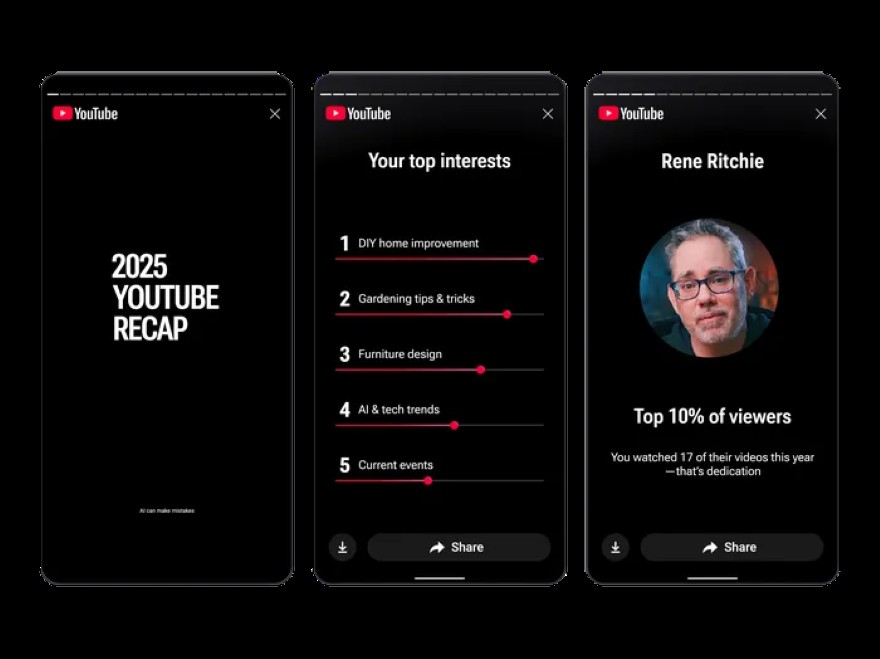 YouTube Recap ra mắt: Tổng kết năm 2025 vừa qua