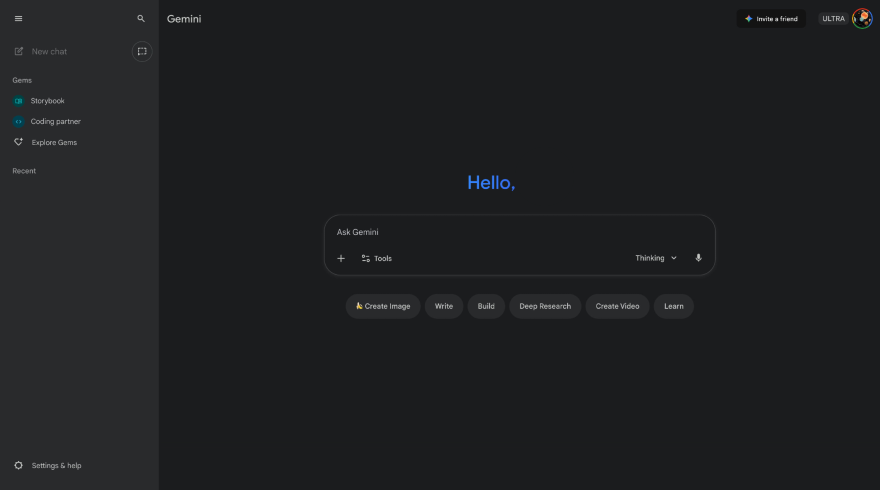 Giao diện Gemini web được đại tu