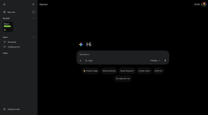Giao diện Gemini web được đại tu