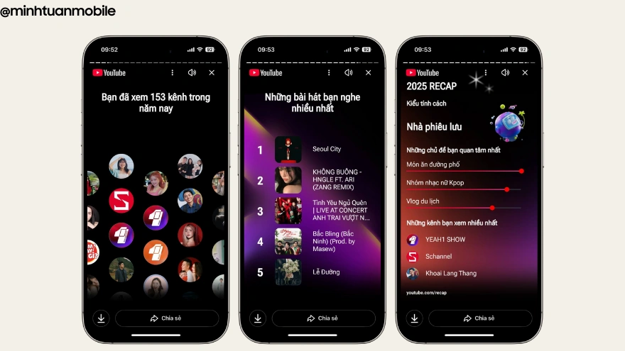 Cách xem Youtube Recap 2025 chỉ với vài thao tác cực nhanh
