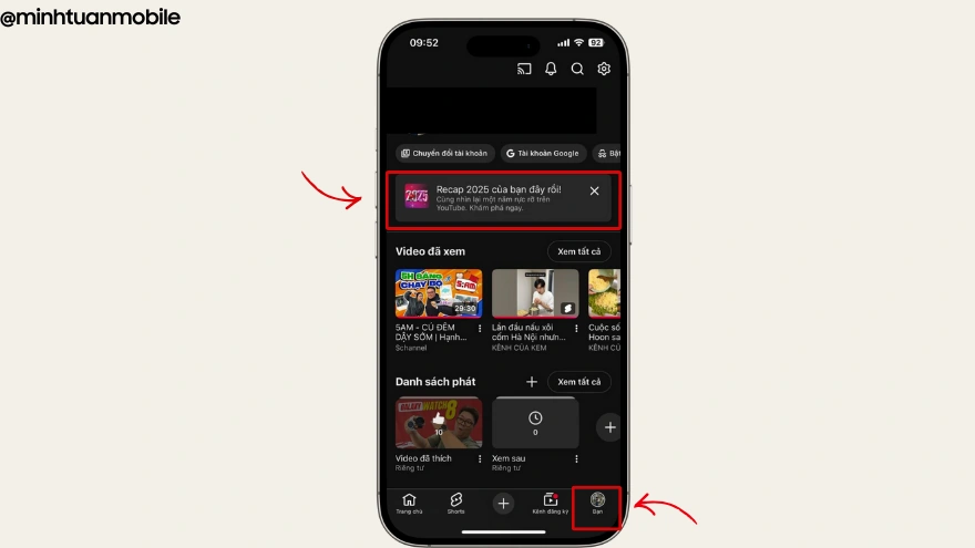 Cách xem Youtube Recap 2025 chỉ với vài thao tác cực nhanh