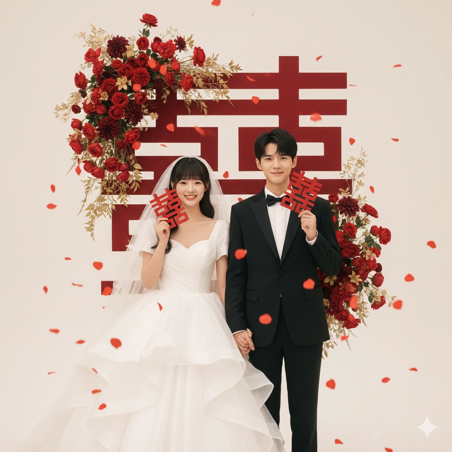 Câu lệnh Gemini tạo ảnh concept cưới cho cặp đôi